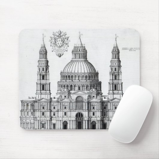 Tapis De Souris Plan pour St Peter, Rome, 1539 (Avec souris)