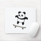 Tapis De Souris Planche à roulettes bébé panda (Avec souris)