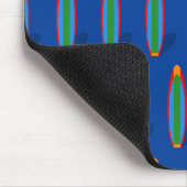 Tapis De Souris Planche de Surf Bleue Plage (Coin)