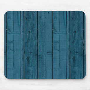 Tapis De Souris Planches de bois peint en bleu