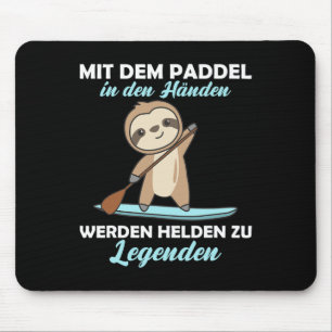 Tapis De Souris Planches de paddle avec paresseux drôle d'animal e