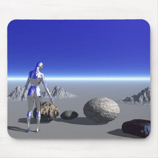 Tapis De Souris Planète Androïde-bleue (Devant)