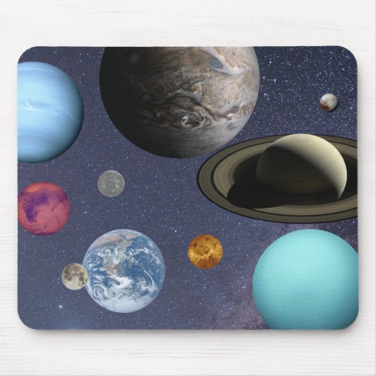 Tapis De Souris Planètes du système solaire (Devant)