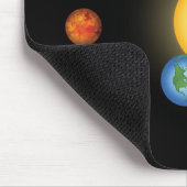 Tapis De Souris Planètes du système solaire dans l'espace profond (Coin)