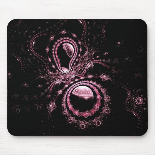 Tapis De Souris Planètes roses de fractale (Devant)