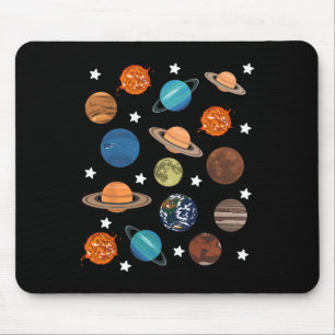 Tapis De Souris Planètes Stars Lune Système Solaire Costume Hallow