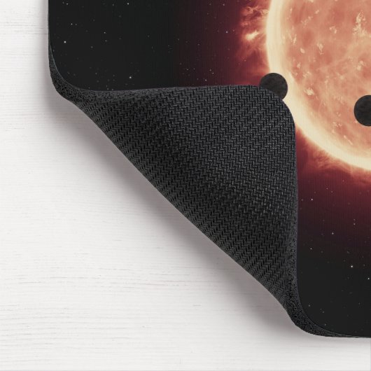 Tapis De Souris Planètes Transitant Red Nwarf Star Dans Trappist-1 (Coin)