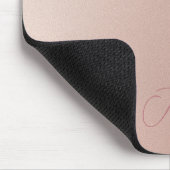 Tapis De Souris Planificateur de monogramme en or rose élégant (Coin)