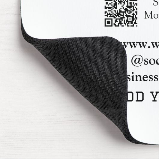 Tapis De Souris Planificateur d'événements ajouter nom Q R code dé (Coin)