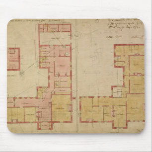 Tapis De Souris Plans pour la Chambre rouge, bruyère de Bexley,