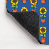Tapis De Souris Plante de tournesol dans un Motif de pot (Coin)