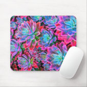 Tapis De Souris Plante Succulent rose néon (Avec souris)