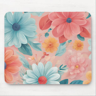Tapis De Souris Plaque à souris florale - Bloc-comptoir design aux