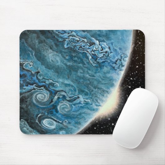 Tapis De Souris Plaque "Blue Giant" Planète (Avec souris)