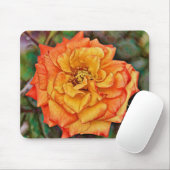Tapis De Souris Plaque d'art Rose orange (Avec souris)