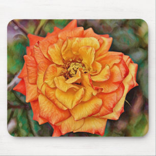 Tapis De Souris Plaque d'art Rose orange