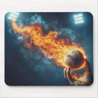 Tapis De Souris Plaque de baseball flamboyante