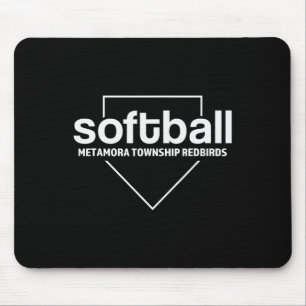 Tapis De Souris Plaque de home Metamora Township Redbirds Softll