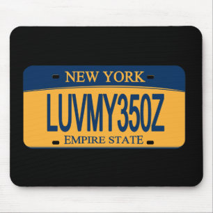Tapis De Souris Plaque de licence NY 350Z Pad