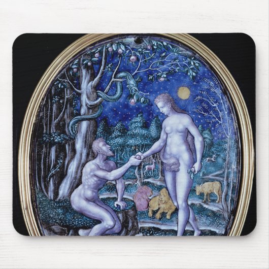 Tapis De Souris Plaque de Limoges dépeignant Adam et Ève, c.1570 (Devant)