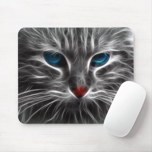 Tapis De Souris Plaque de souris à face de chat électrique (Avec souris)