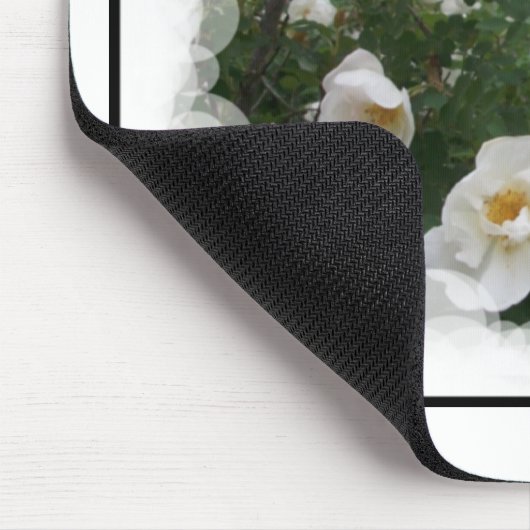 Tapis De Souris Plaque de souris à fleurs blanches (Coin)