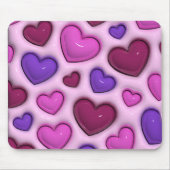 Tapis De Souris Plaque De Souris Avec Coeurs Lustrés 3D (Devant)
