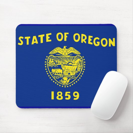 Tapis De Souris Plaque de souris avec Drapeau de l'Oregon State -  (Avec souris)