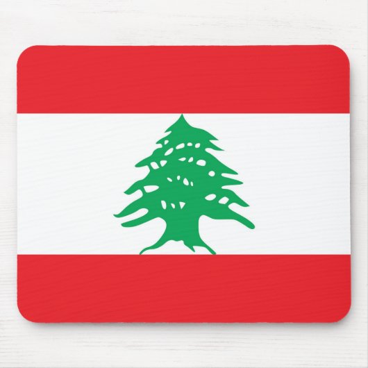 Tapis De Souris Plaque de souris avec Drapeau du Liban (Devant)
