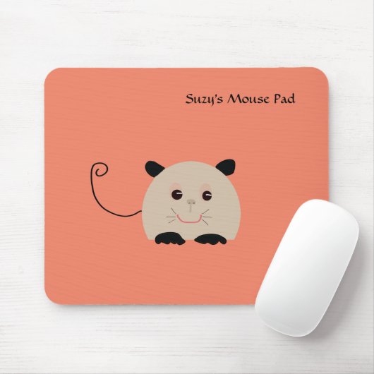 Tapis De Souris Plaque de souris avec souris mignonne illustrée (Avec souris)