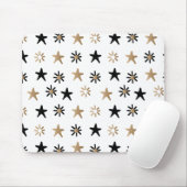Tapis De Souris Plaque de souris Black and Gold Stars (Avec souris)