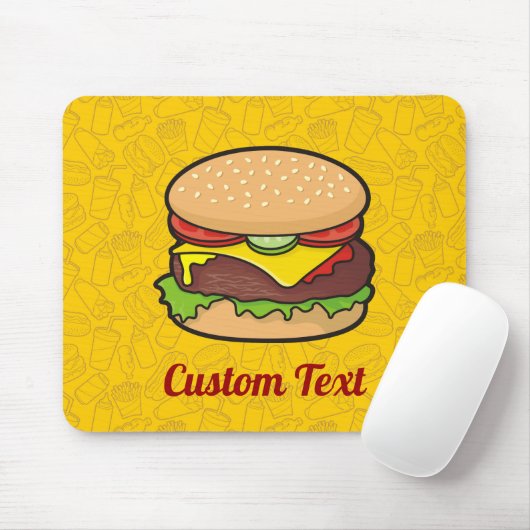 Tapis De Souris Plaque de souris Cheeseburger (Avec souris)