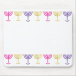 Tapis De Souris Plaque de souris colorée Menorah<br><div class="desc">Colorez votre bureau avec ce magnifique tapis de souris Menorah.</div>