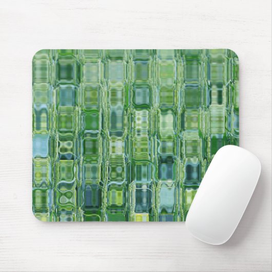 Tapis De Souris Plaque de souris en verre Abstrait vert (Avec souris)