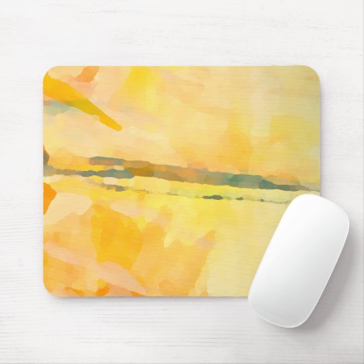 Tapis De Souris Plaque de souris expressionniste Abstraite jaune m (Avec souris)