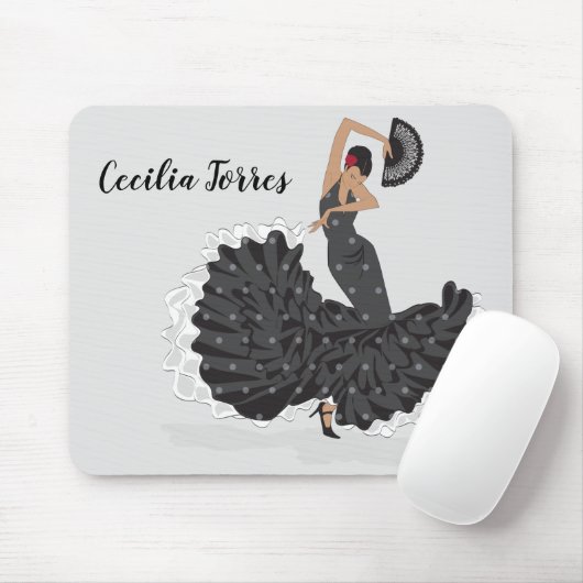 Tapis De Souris Plaque de souris Flamenca Personnalisée (Avec souris)