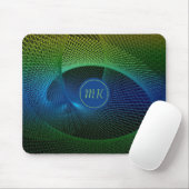Tapis De Souris Plaque de souris fragmentée moderne monogramme (Avec souris)
