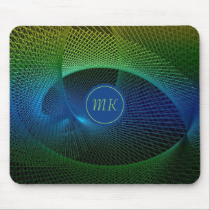Tapis De Souris Plaque de souris fragmentée moderne monogramme