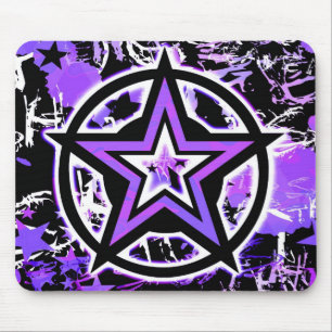 Tapis De Souris Plaque de souris graphique en étoile violette