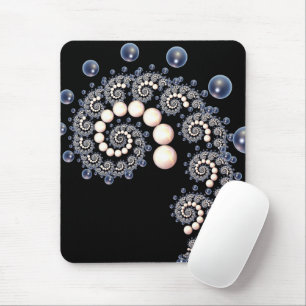 Tapis De Souris Plaque de souris ivoire et perle bleue