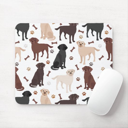 Tapis De Souris Plaque de souris Labrador Retriever Paks and Bones (Avec souris)