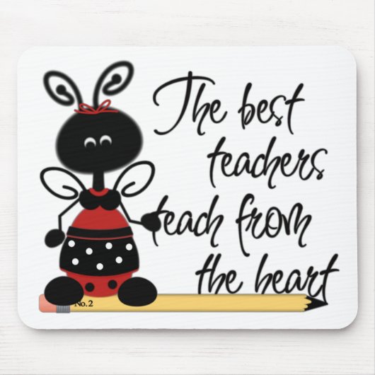 Tapis De Souris Plaque de souris Ladybug de l'enseignant (Devant)