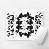 Tapis De Souris Plaque de souris noire et blanche (Avec souris)