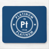 Tapis De Souris Plaque de souris Platine Élément Bleu (Devant)