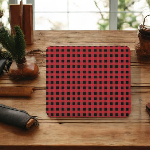 Tapis De Souris Plaque de souris rouge Buffalo pour Décor de Fêtes