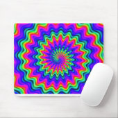Tapis De Souris Plaque de souris spirale psychédélique (Avec souris)