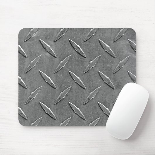 Tapis De Souris Plaque diamant gris acier (Avec souris)