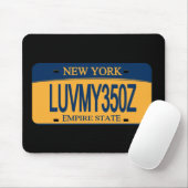 Tapis de souris plaque d'immatriculation NY 350Z (Avec souris)