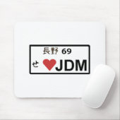 Tapis De Souris Plaque minéralogique de l'amour JDM Mousepad (Avec souris)