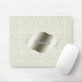 Tapis De Souris Plaque numérique en argent (Avec souris)